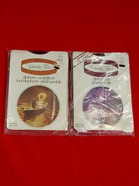 New 2 PC Vintage Vanity Fair Pantyhose "Bordeaux" Fits Medium - Save $
